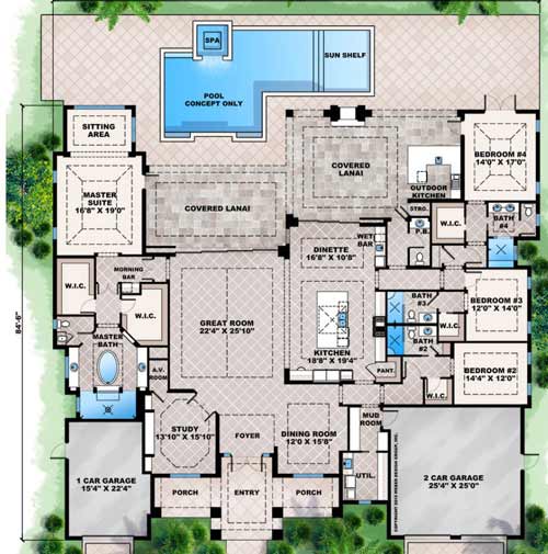 3. Desain Rumah Mewah 2 Lantai dengan Kolam Renang 3