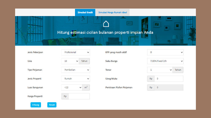 Cara Simulasi KPR Bank BCA Online