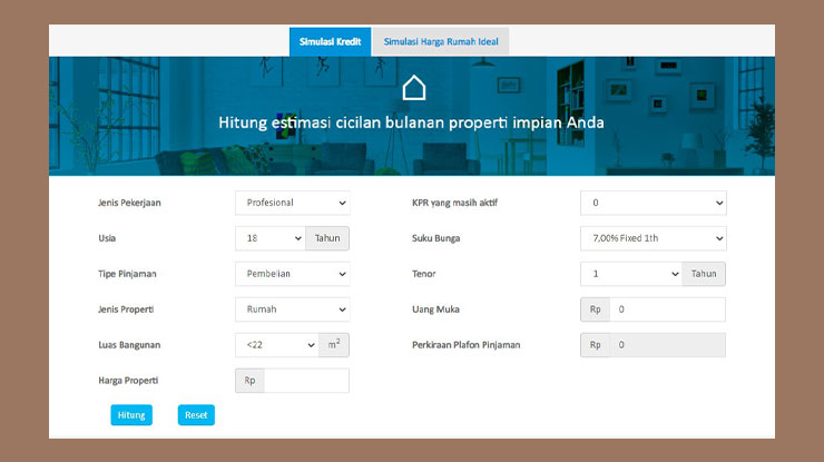 Cara Simulasi KPR