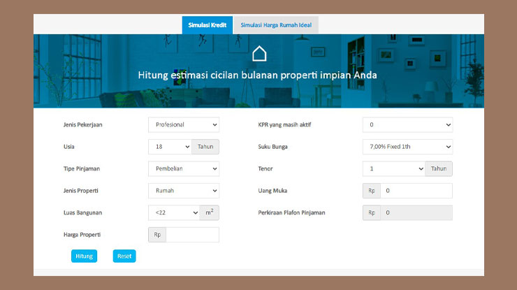 Cara Simulasi KPR BCA Online
