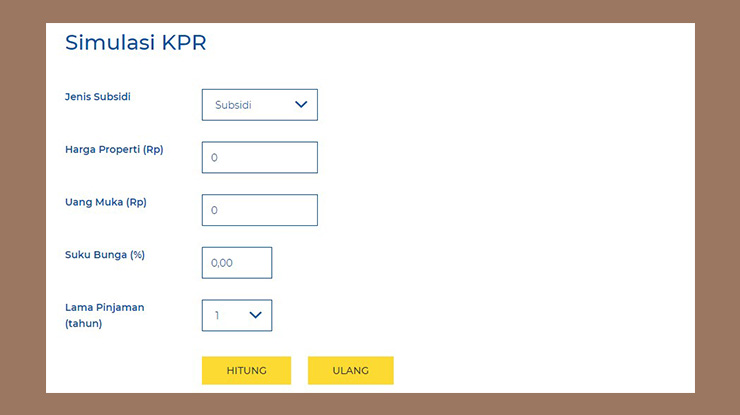 Cara Simulasi KPR Bank BTN Online