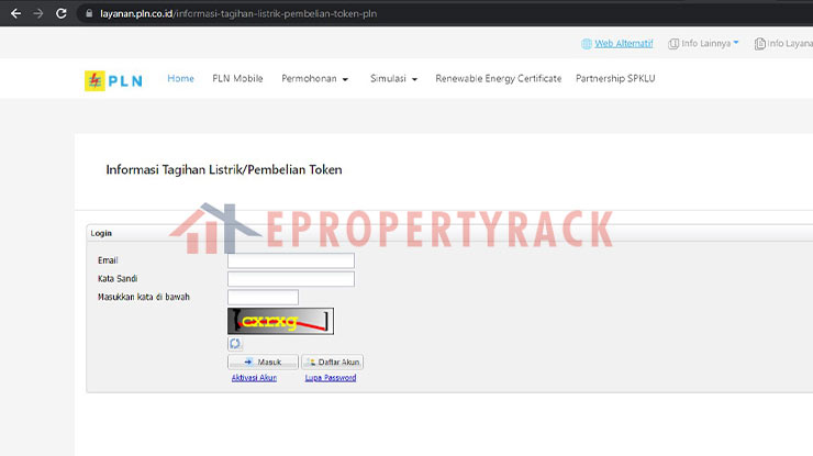 Akses Situs Resmi PLN