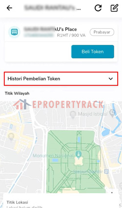 Ketuk Riwayat Pembelian Token