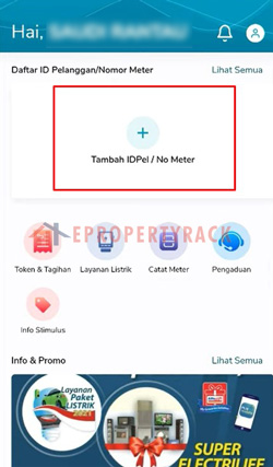 Tambahkan ID Pelanggan PLN