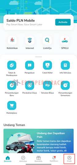 Masuk Menu Profil