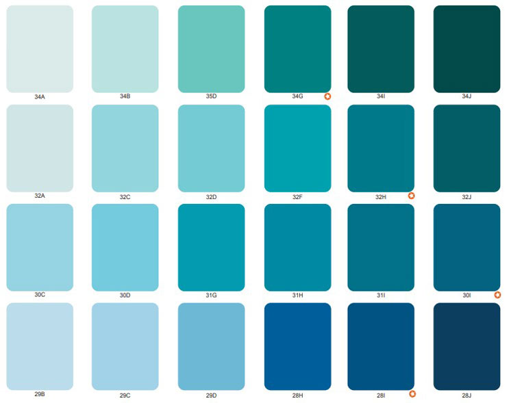 Katalog Warna Cat A Shade of Blue Green