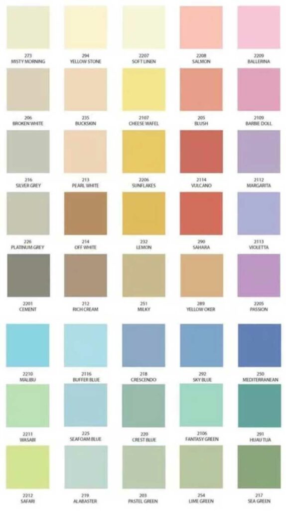 Standard Colours