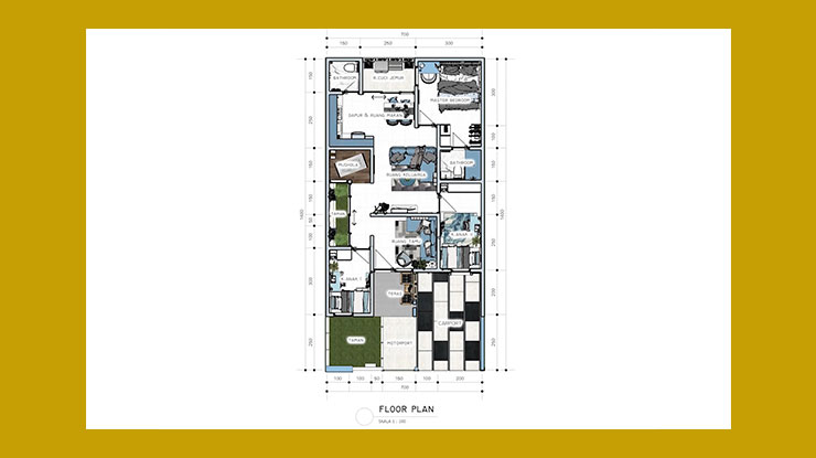 Denah Rumah Ukuran 7x14 1