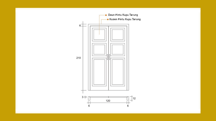 Standar Ukuran Kusen Pintu Kupu Tarung