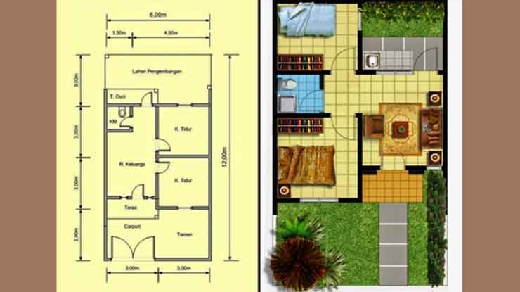 Desain Denah Rumah 30 Juta