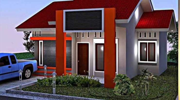 Desain Rumah Simpel Taman