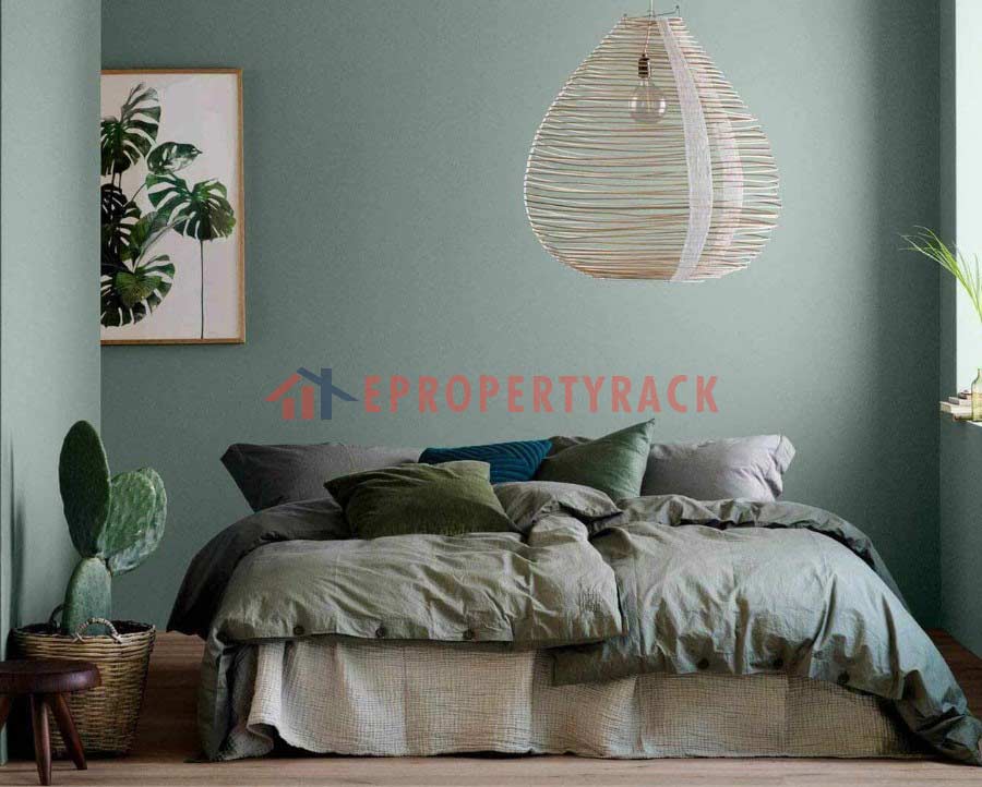 Warna Hijau Pastel kamar tidur