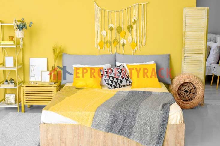 Warna Kuning kamar tidur