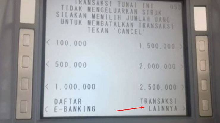 Tekan Transaksi Lainnya